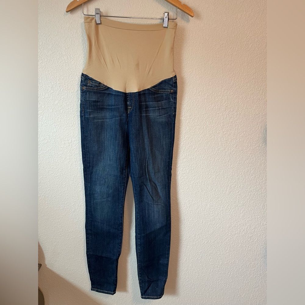 7 For All Mankind Blue and Beige Women Jeans